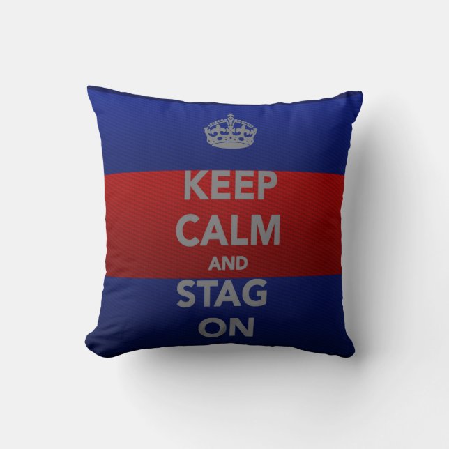 Scots Guards Keep Calm and Stag On Cushion (Front)
