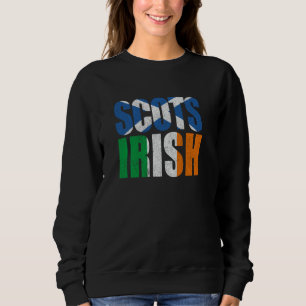 Scots Irish Flag Scotland Ireland Vintage Scottish Sweatshirt