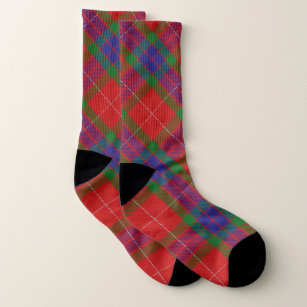 Scots Style Clan Fraser Tartan Plaid Socks