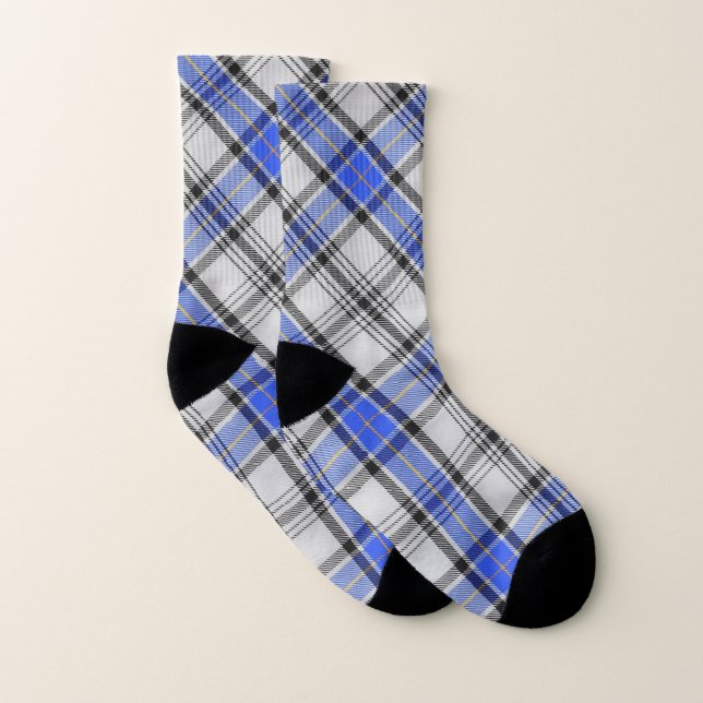 Scots Style Clan Hannay Tartan Plaid Socks (Pair)