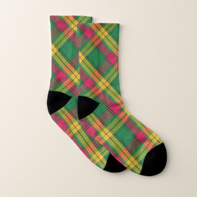 Scots Style Clan MacMillan Tartan Plaid Socks (Pair)