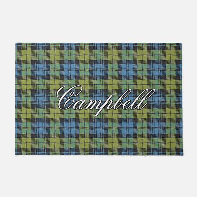 Scots Vista Campbell Family Tartan Plaid Doormat (Front)