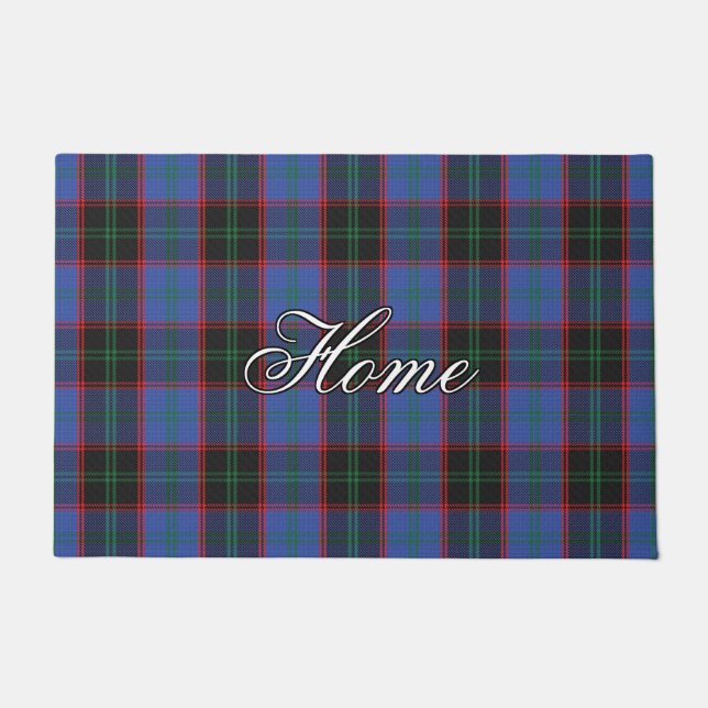 Scots Vista Clan Home Hume Tartan Plaid Doormat (Front)