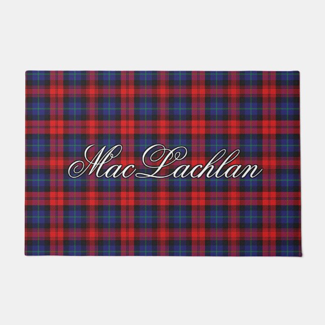 Scots Vista Clan MacLachlan Tartan Plaid Doormat (Front)