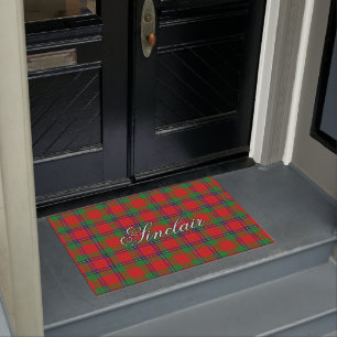 Scots Vista Clan Sinclair Tartan Plaid Doormat