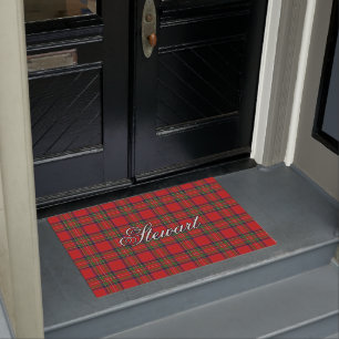 Scots Vista Clan Stewart Tartan Plaid Doormat