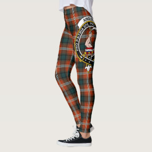 Scotstee Clan Ainslie Crest Tartan Women Leggings