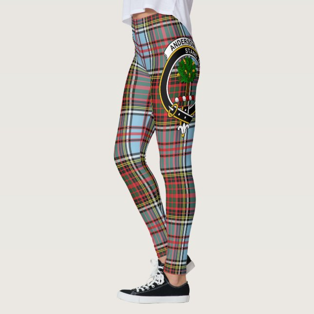 Scotstee Clan Anderson Ancient Crest Tartan Women  Leggings (Left)