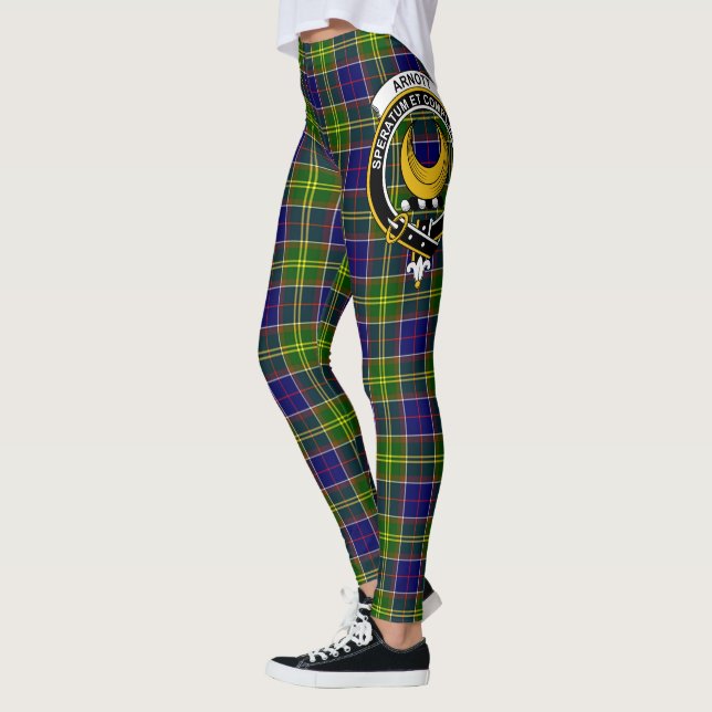 Scotstee Clan Arnott Crest Tartan Women Leggings (Left)
