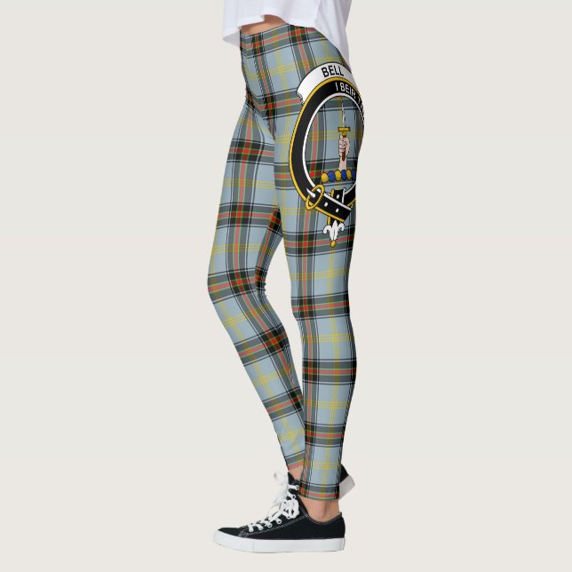 Scotstee Clan Bell Crest Tartan Women Leggings (Left)