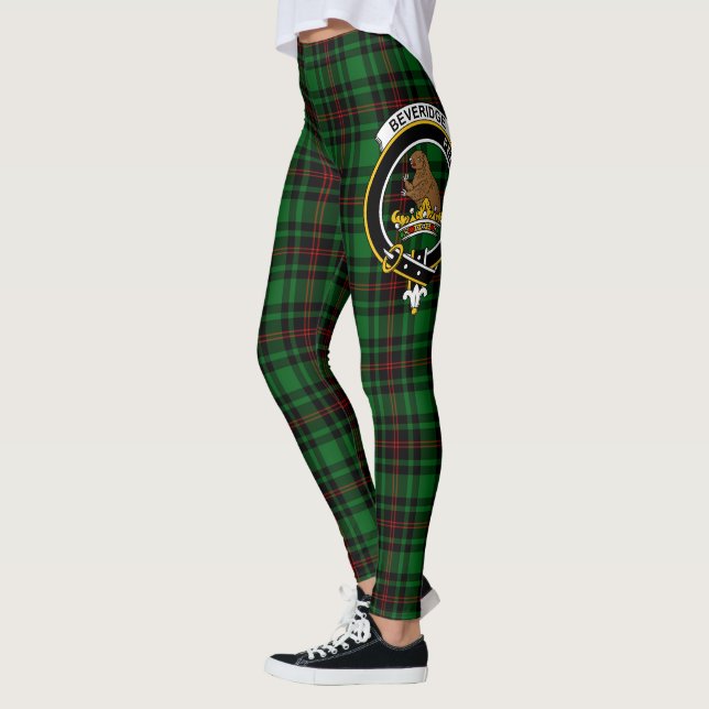 Scotstee Clan Beveridge Crest Tartan Women Legging (Left)