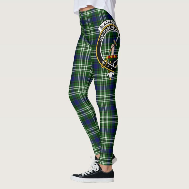 Scotstee Clan Blackadder Crest Tartan Women Leggings (Left)
