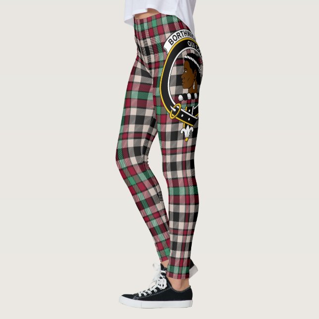 Scotstee Clan Borthwick Ancient Crest Tartan Women Leggings (Left)