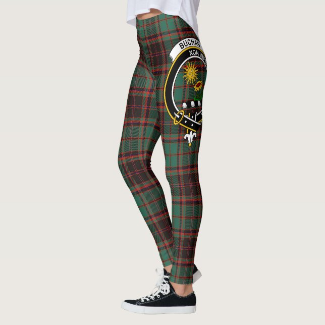 Scotstee Clan Buchan Ancient Crest Tartan Women Leggings (Left)
