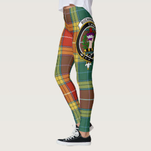 Scotstee Clan Buchanan Old Sett Crest Tartan Women Leggings