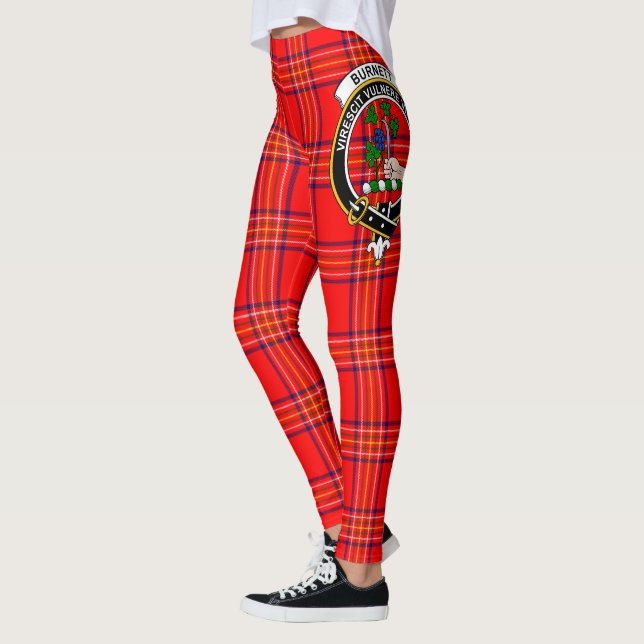 Scotstee Clan Burnett Modern Crest Tartan Women Leggings (Left)