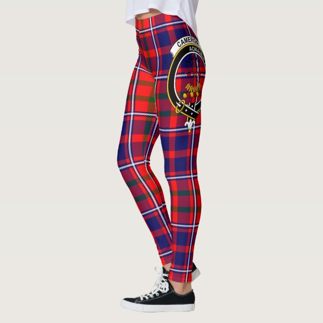 Scotstee Clan Cameron Of Lochiel Modern Crest Leggings (Left)