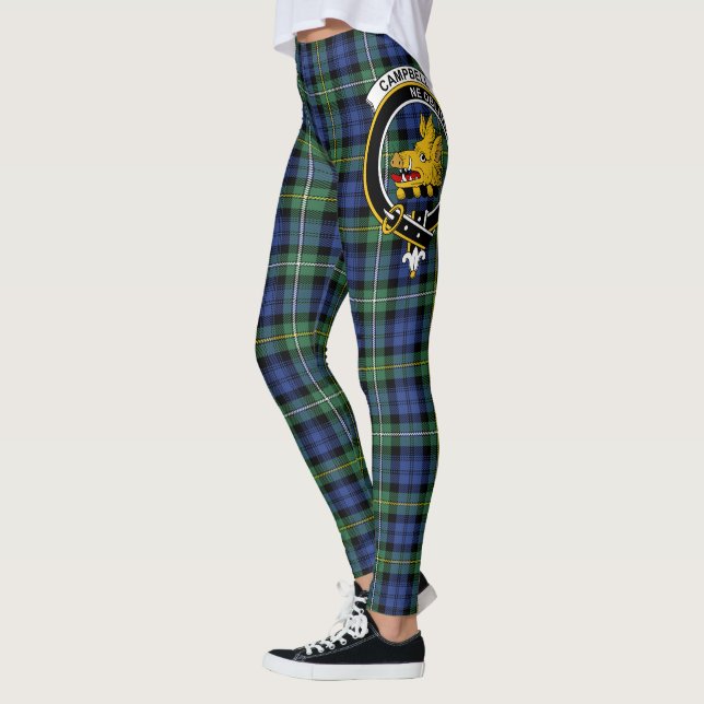 Scotstee Clan Campbell Argyll Ancient Crest Tartan Leggings (Left)
