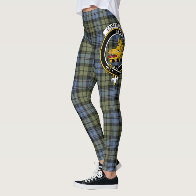 Scotstee Clan Campbell Faded Crest Tartan Women Leggings (Left)