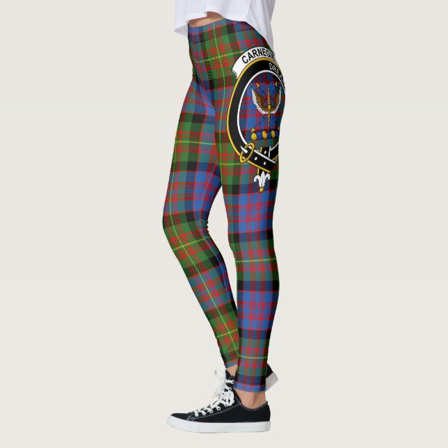 Scotstee Clan Carnegie Ancient Crest Tartan Women  Leggings (Left)