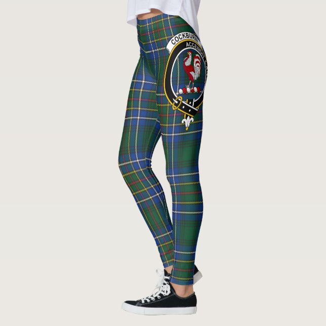 Scotstee Clan Cockburn Ancient Crest Tartan Women  Leggings (Left)