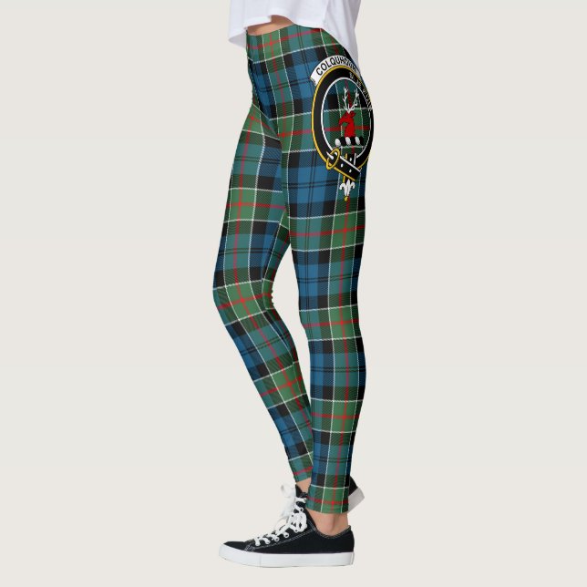 Scotstee Clan Colquhoun Ancient Crest Tartan Women Leggings (Left)