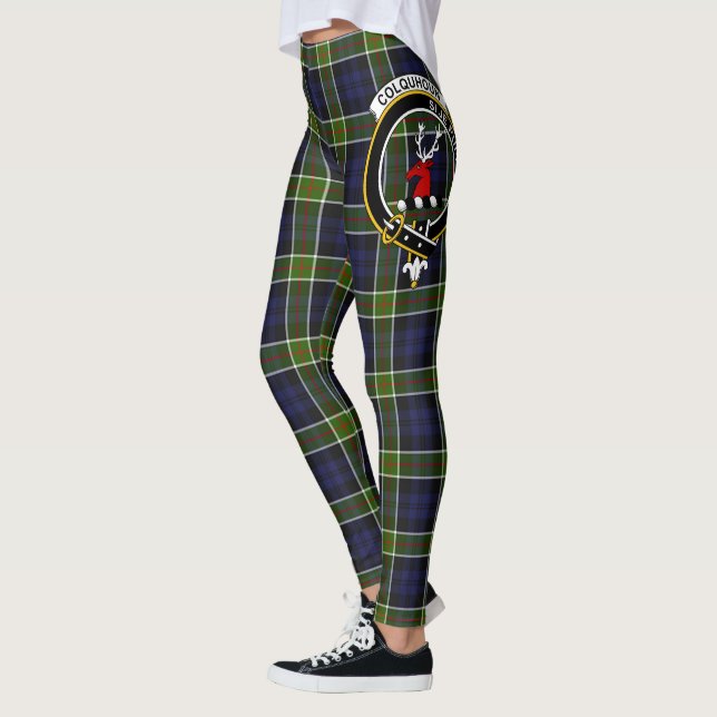Scotstee Clan Colquhoun Crest Tartan Women Legging (Left)