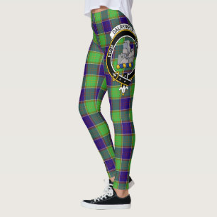 Scotstee Clan Dalrymple Crest Tartan Women Legging
