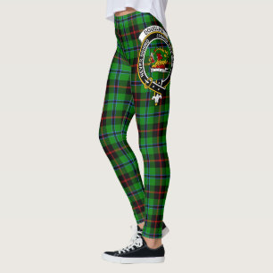 Scotstee Clan Douglas Green Crest Tartan Women Leggings
