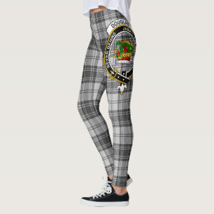 Scotstee Clan Douglas Grey Modern Crest Tartan Leggings