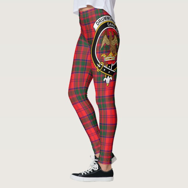 Scotstee Clan Drummond Modern Crest Tartan Women  Leggings (Left)