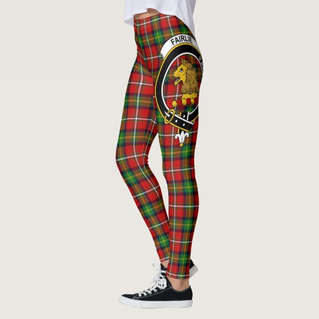 Scotstee Clan Fairlie Crest Tartan Women Leggings (Left)