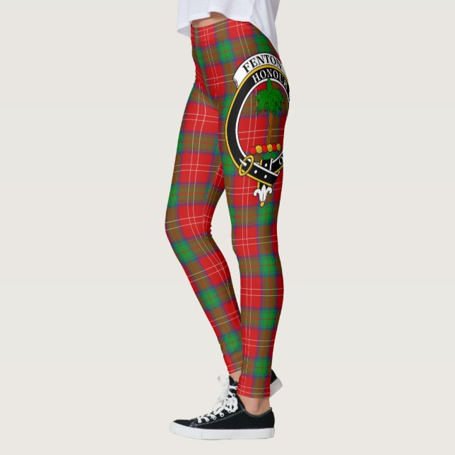 Scotstee Clan Fenton Crest Tartan Women Leggings (Left)