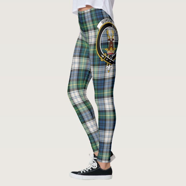 Scotstee Clan Gordon Dress Ancient Crest Tartan Leggings (Left)
