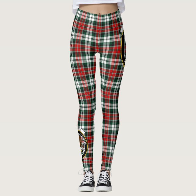 Scotstee Clan Graham Crest Tartan Women Leggings (Front)
