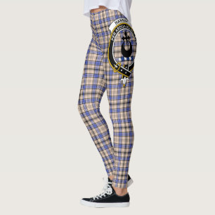Scotstee Clan Hannay Grey Crest Tartan Women Leggings