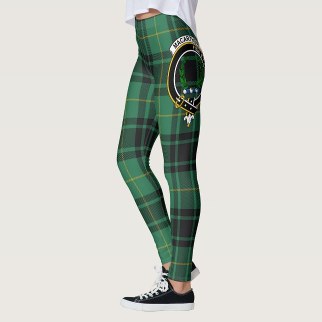 Scotstee Clan MacArthur Ancient Crest Tartan Women Leggings (Left)