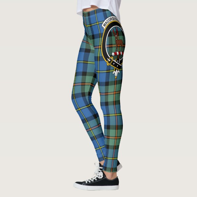 Scotstee Clan MacCorquodale Crest Tartan Women Leggings (Left)