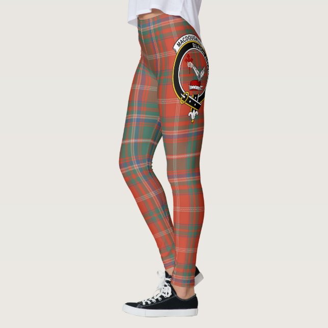 Scotstee Clan MacDougall Ancient Crest Tartan Wome Leggings (Left)
