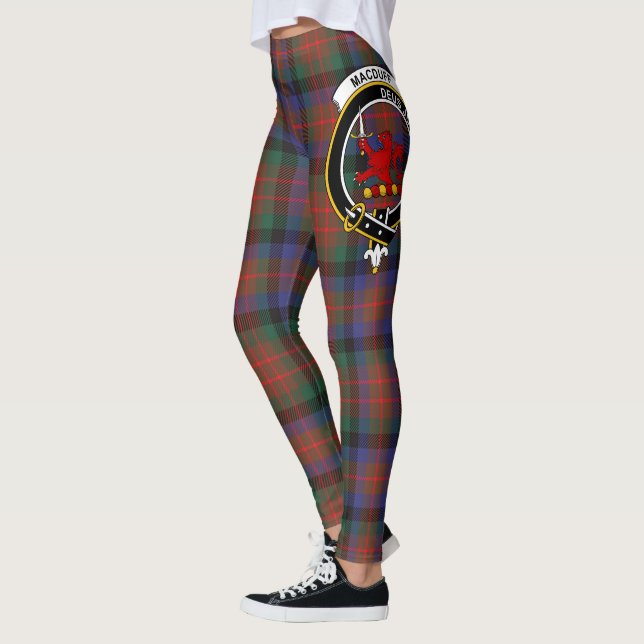 Scotstee Clan MacDuff Hunting Modern Crest Tartan  Leggings (Left)