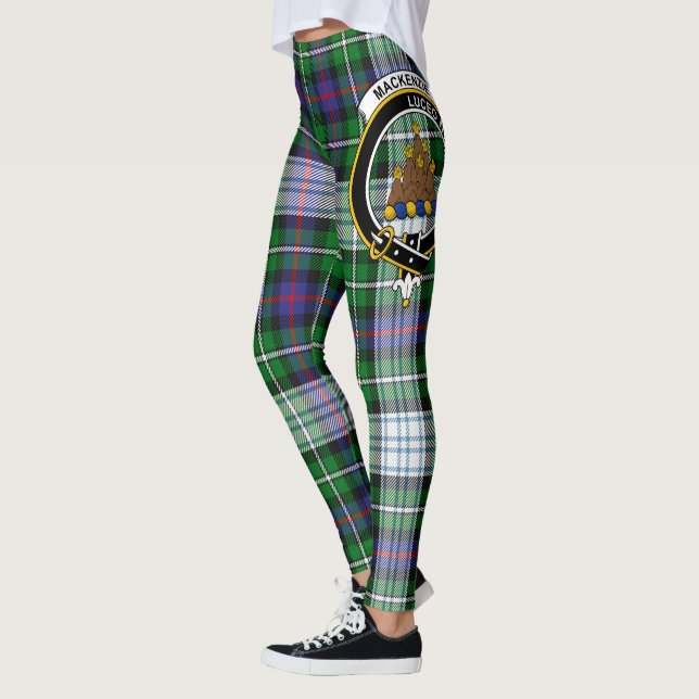 Scotstee Clan MacKenzie Dress Modern Crest Tartan  Leggings (Left)