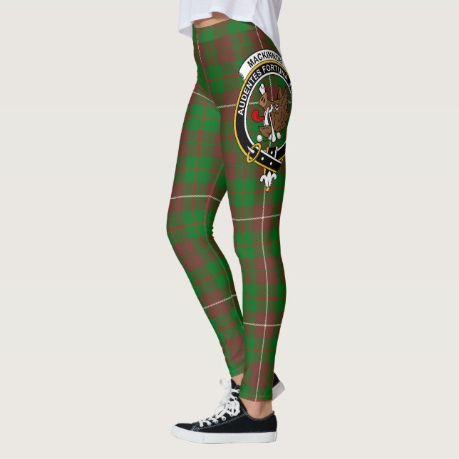 Scotstee Clan MacKinnon Hunting Modern Crest Tarta Leggings (Left)