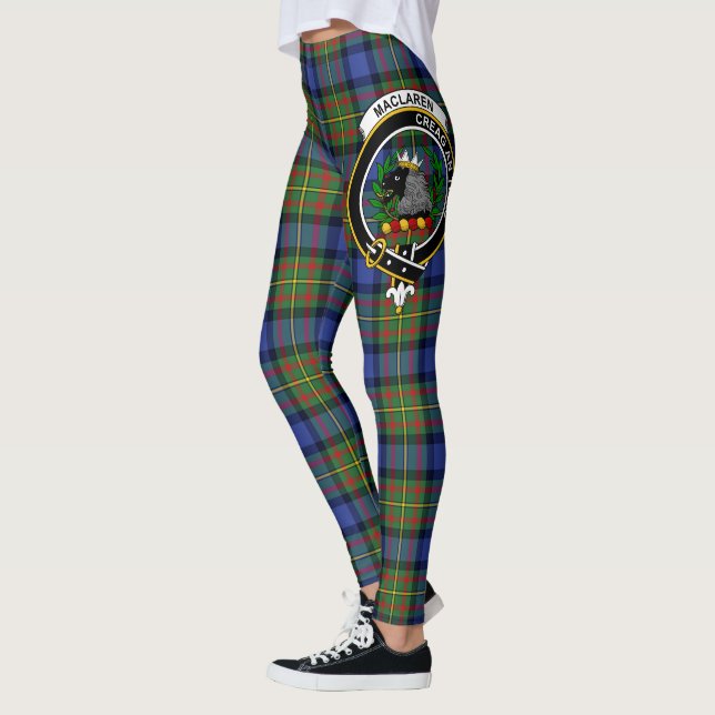 Scotstee Clan MacLaren Crest Tartan Women Leggings (Left)