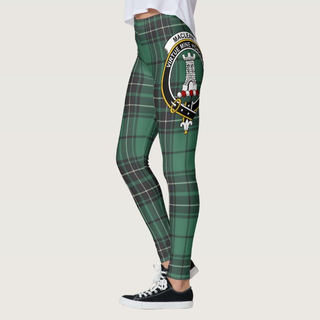 Scotstee Clan MacLean Crest Tartan Women Leggings (Left)