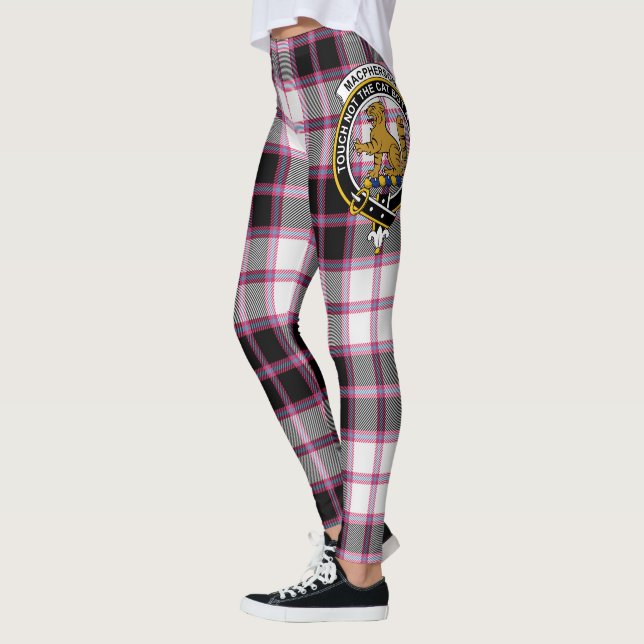 Scotstee Clan MacPherson Hunting Modern Crest Tart Leggings (Left)