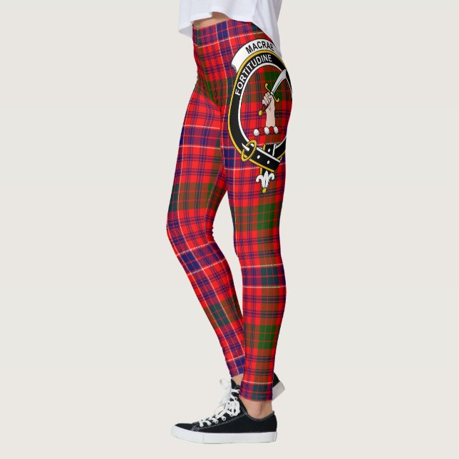 Scotstee Clan MacRae Crest Tartan Women Leggings (Left)