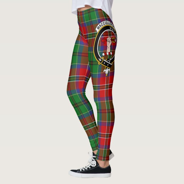 Scotstee Clan McCulloch Crest Tartan Women Legging (Left)