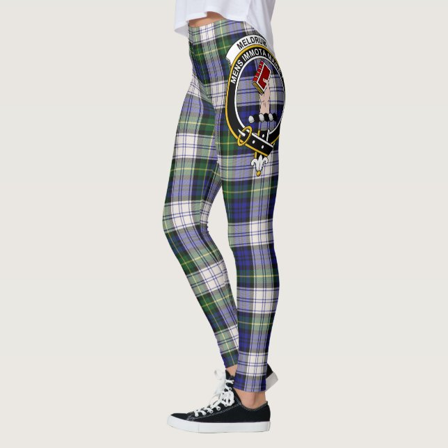 Scotstee Clan Meldrum Gordon Dress Crest Tartan Leggings (Left)