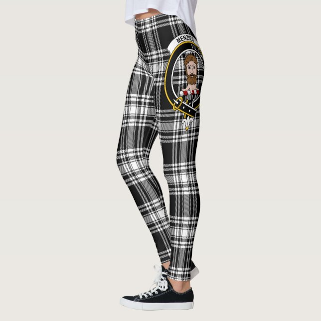 Scotstee Clan Menzies Modern Crest Tartan Women Leggings (Left)