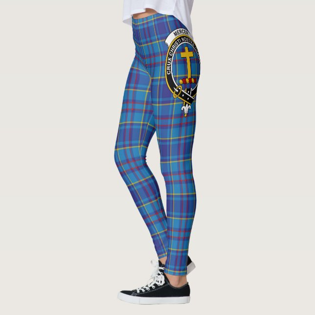 Scotstee Clan Mercer Crest Tartan Women Leggings (Left)